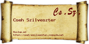 Cseh Szilveszter névjegykártya